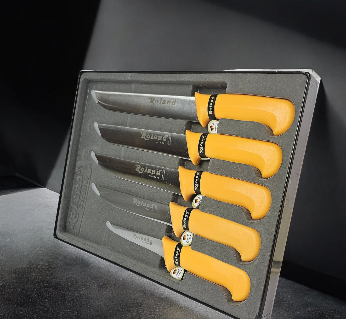 Metzger Messer Set 5tlg. in Gelb Roland Germany Metzgermesser Set 5tlg. (Neues Model mit Inox Edelstahl) - Dreamduft