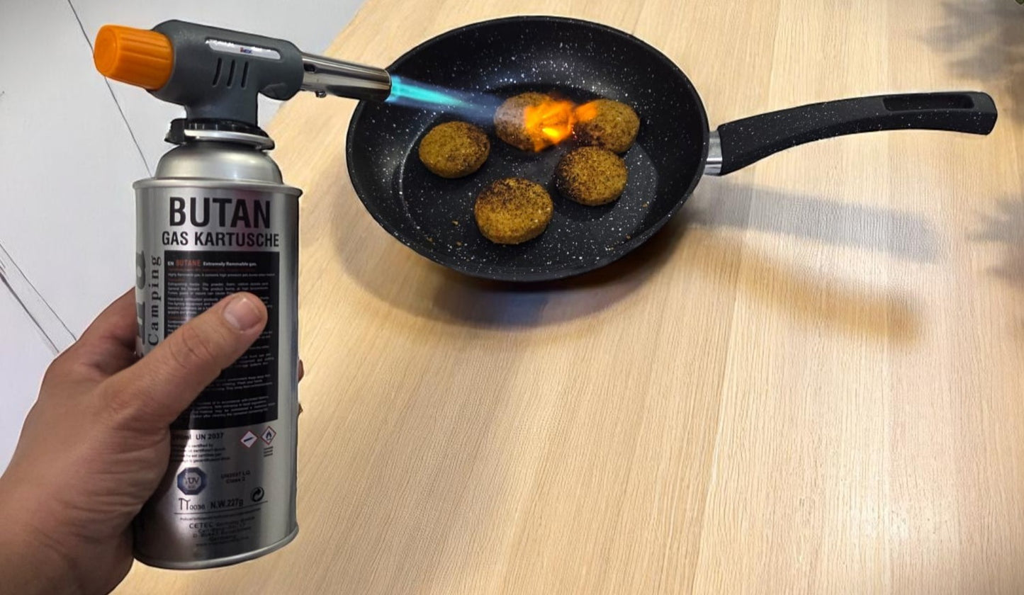 Butan Gaskartusche mit Ventil 227g 400ml / (MSF-1a) ( Menge frei Wählbar ab 4 er Pack) (Shov Bulsenbrenner gegen Aufpreis wählbar)
