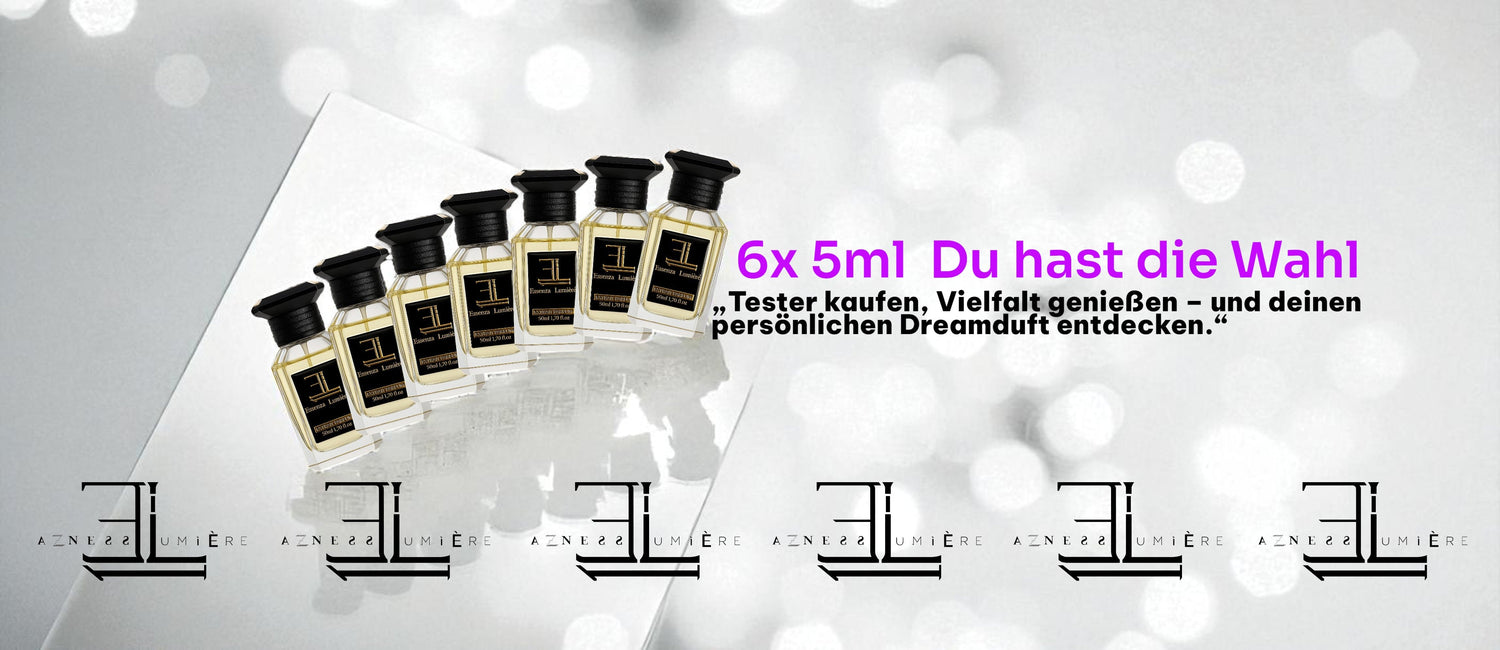 „Alle Testersets der Essenza Lumière-Düfte“